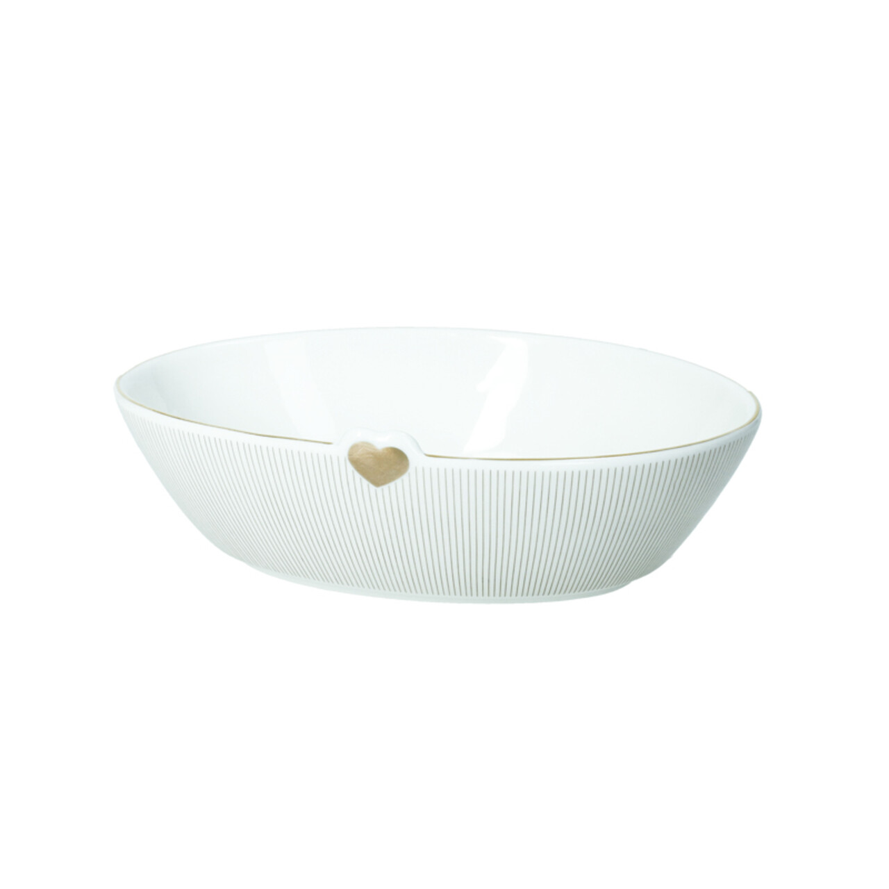 Bol, Amore Mio Righe, Brandani, 17.5x13x5 cm, 300 ml, portelan New Bone China - imagine 3